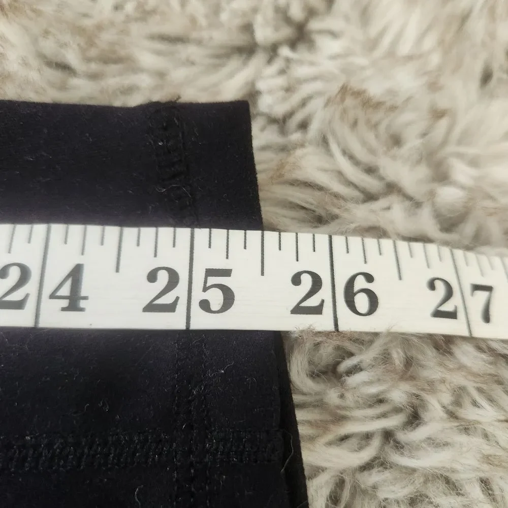 Unbranded Black Tummy Control Ankle Length Leggings with Pockets Size Small‎